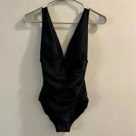 J. Crew V-neck ruched one-piece swimsuit - size XS NWT - Picture 5 of 10